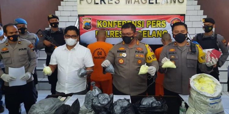 Jelang Lebaran 2023, Polresta Magelang Sita Setengah Ton Bahan Mercon