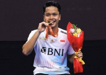 Jadi Juara Asia 2023, Anthony Ginting Tampil Tenang Lawan Unggulan Singapura