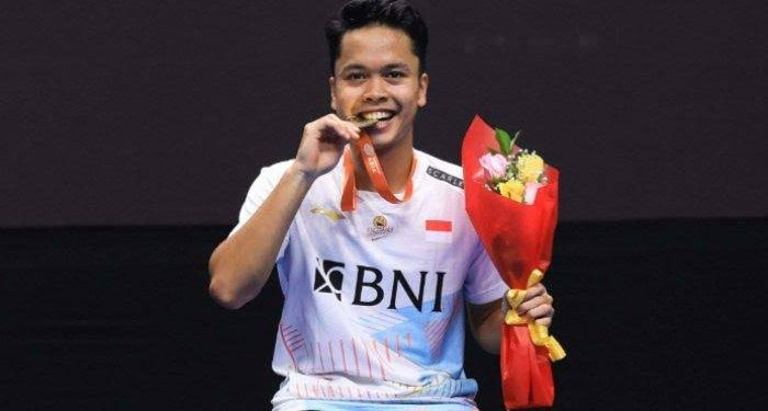 Jadi Juara Asia 2023, Anthony Ginting Tampil Tenang Lawan Unggulan Singapura