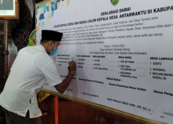 Deklarasikan Pilkades Damai, 10 Calon Kepala Desa di Kudus Berkomitmen Jaga Kondusifitas Wilayah