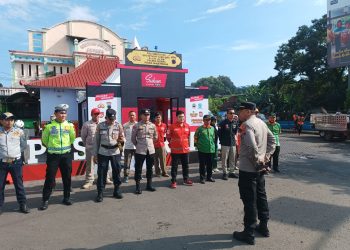 Apel pengamanan mudik Lebaran 2024 di Posko Sinergritas Alun-alun Kabupaten Jepara, Jawa Tengah/Foto: BPBD Jepara.