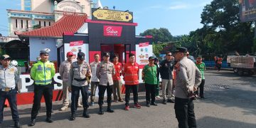 Apel pengamanan mudik Lebaran 2024 di Posko Sinergritas Alun-alun Kabupaten Jepara, Jawa Tengah/Foto: BPBD Jepara.