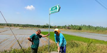 Upayakan Mitigasi Bencana, BPBD Jepara Pasang Rambu Evakuasi di Desa Clering Donorojo
