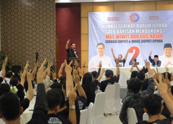10 Serikat Buruh Kabupaten Jepara Deklarasikan Dukungan untuk Mas Wiwit-Gus Hajar