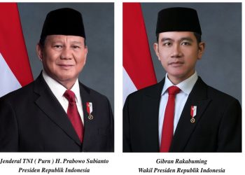 Foto Resmi dan Isi Sumpah Jabatan Presiden Prabowo dan Wapres Gibran
