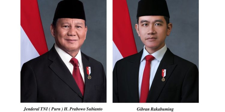 Foto Resmi dan Isi Sumpah Jabatan Presiden Prabowo dan Wapres Gibran