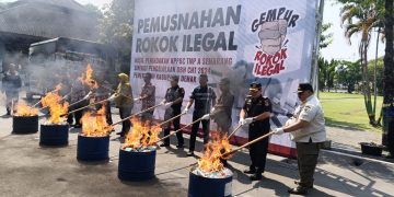 Pemkab Demak Musnahkan BKC Ilegal, Termasuk Rokok Tanpa Pita Cukai