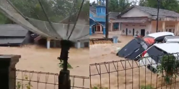 Sungai Cikaso Meluap, Sukabumi Diterjang Banjir Bandang