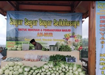 Demi Bangun Masjid, Warga Negeri Kahyangan Jual Sayur Harga Seikhlasnya